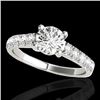 Image 1 : 2.1 CTW H-SI/I Certified Diamond Solitaire Ring 10K White Gold - REF-402W8F - 35498