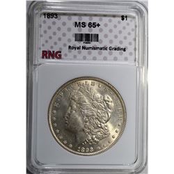 1893 MORGAN DOLLAR RNG GEM BU+
