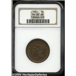 1854[1C] MS65 Brown NGC.