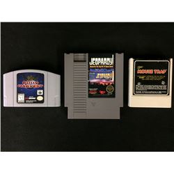 NINTENDO VIDEO GAME LOT (BODY HARVEST, JEOPARDY, MOUSE TRAP)