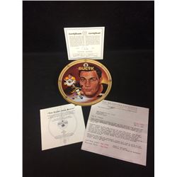 DOMINION CHINA LTD. JOHNNY BUCYK COLLECTOR PLATE W/ COA