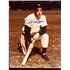 Image 1 : JOE DiMAGGIO AUTOGRAPHED 11" X 14" COLOR PHOTO