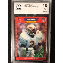 1989 PRO SET #486 DEION SANDERS (10 MINT OR BETTER) BCCG