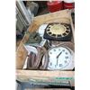 Image 1 : B.C. Fruit Box, 3 Clocks, Paper Punch and Horse Shoes