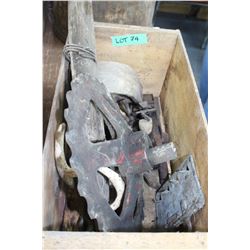 Small Wooden Apple Box w/Contents