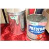 Image 1 : Prestone Antifreeze Tin and a Plain Tin