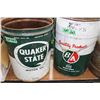 Image 1 : Quaker State Oil Pail & a B/A Oil Pail