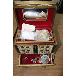 Jewelry Box w/Costume Jewelry