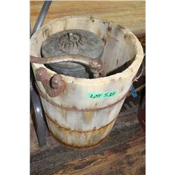 Large Wooden Ice Cream Maker - Appears to be complete