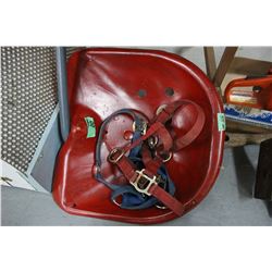 Red Tractor Seat (Not Cast) & 2 Halters