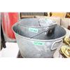 Image 1 : Galvanized Round Tub & a Mop Pail