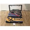 Image 1 : 3PC.  TENNESSEE  TITANS  LICENSE  plate  &  frame