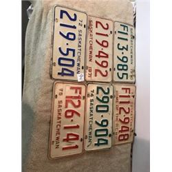 6  SASK. LIC PLATES  1970—1975