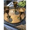 Image 2 : VINTAGE BRASS LIQUOR SERVING SET