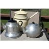 Image 1 : DOUBLE BOILER, GREASE POT AND TEA POT