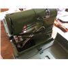 Image 1 : 1950'S SUPERMATIC SEWING MACHINE & ACCESSORIES, USES KNEE PUSH TO RUN, WORKS