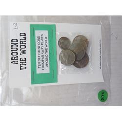 World coins, pkg of ten different