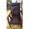 Image 1 : OAK-LEATHER ARM CHAIR