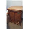 Image 1 : OAK SEWING MACHINE CABINET - VERY DETAILED