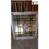 Image 1 : STAINED GLASS WINDOW 21½ W x 24"h