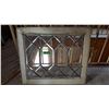 Image 1 : STAINED GLASS WINDOW-BEVEALLED GLASS 24"W x 21¾"h