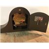 Image 2 : MANTLE  CLOCK   SOLAR  BRAND  1950’s  CHIMES  W/KEY    base  16 ½”  wide
