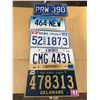Image 1 : 5 USA license plates