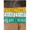 Image 1 : 3 sets 1967,'68,'69 license plates