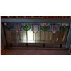 Image 1 : STAINED GLASS WINDOW, NEEDS REPAIR 14" w x 36" h