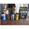 Image 2 : 7 vintage oil tins, Ford 2 Coop, Havoline, Chan Wax, Autolene