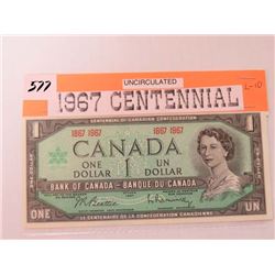 1967 Cndn $1.00 bill uncirculated