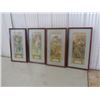 Image 1 : 4 Prints (Art Nouveau), 4 Seasons, 11" x 20" Alphonse, Mucha