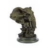 Image 5 : Elephant Head Bust with Baby Bronze Sculpture