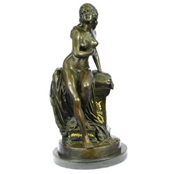 Nude Lady Dancer Bronze Statue