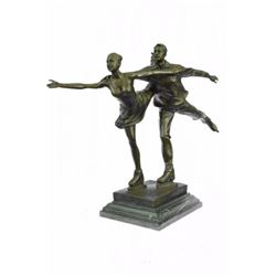 Ice Skating Bronze Sculpture