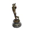 Image 2 : Golfer Bronze Sculpture on Marble Base Statue