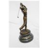 Image 4 : Golfer Bronze Sculpture on Marble Base Statue