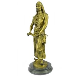 Orientals Arab With Sword Bronze Sculpture