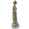 Image 2 : Classy Society Lady with Rose Bronze Sculpture