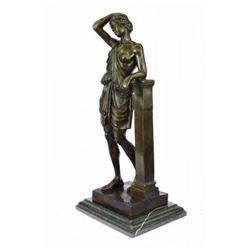 Lovely Nude Greek Goddess Bronze Figurine
