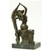 Image 4 : Sexy Lady Bronze Sculpture on Marble Base Statue