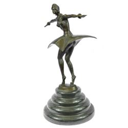 Symmetrical European Dancer Bronze Sculpture