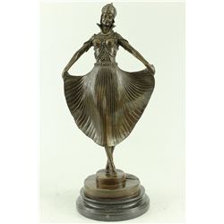 Gia Bronze Sculpture on Marble Base Statue
