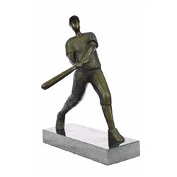 Baseball Player Bronze Statue