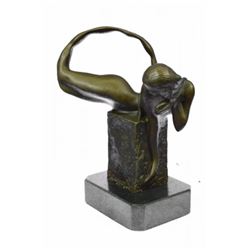 Nude Naked Erotic Mermaid Bronze Sculpture