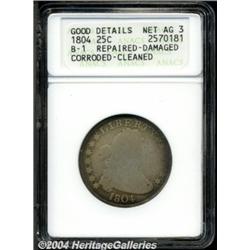 1804[25C]--Repaired, Damaged, Corroded, Cleaned--ANACS. Good Details, Net AG3.
