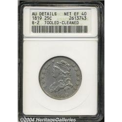 1819[25C] Large 9--Tooled, Cleaned--40 ANACS. AU Details, Net XF40.