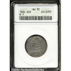 1834[25C] AU55 ANACS.