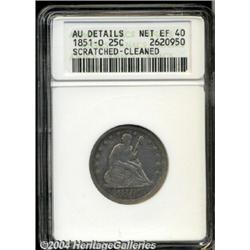 1851-O[25C]--Scratched, Cleaned--ANACS. AU Details, Net XF40.