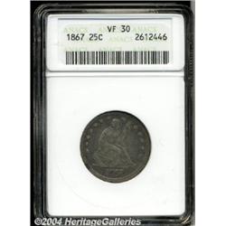 1867[25C] VF30 ANACS.